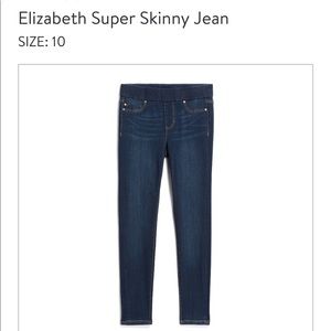 Liverpool Elizabeth elastic waist denim size 10